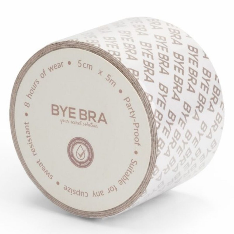 BYE BRA BODY TAPE DOUBLE SIDED CINTA DE DOBLE CARA BEIGE TALLA uNICA 5 x 500 CM