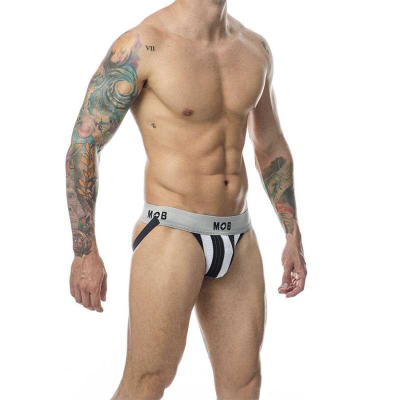 MOB JOCK CLASICO STRIPE BLANCO TALLA L