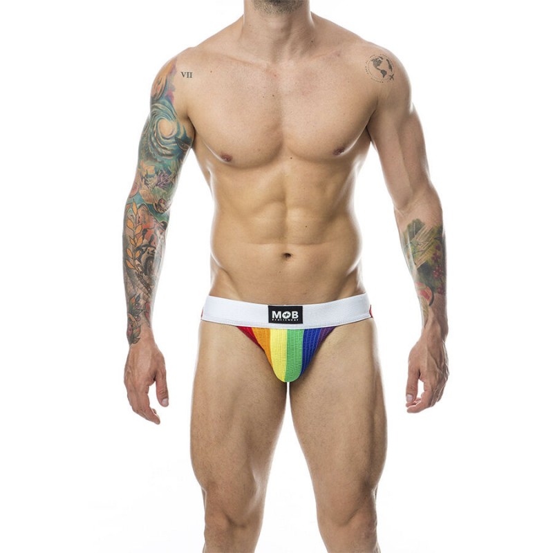 MOB JOCK CLASICO STRIPE RAINBOW TALLA L
