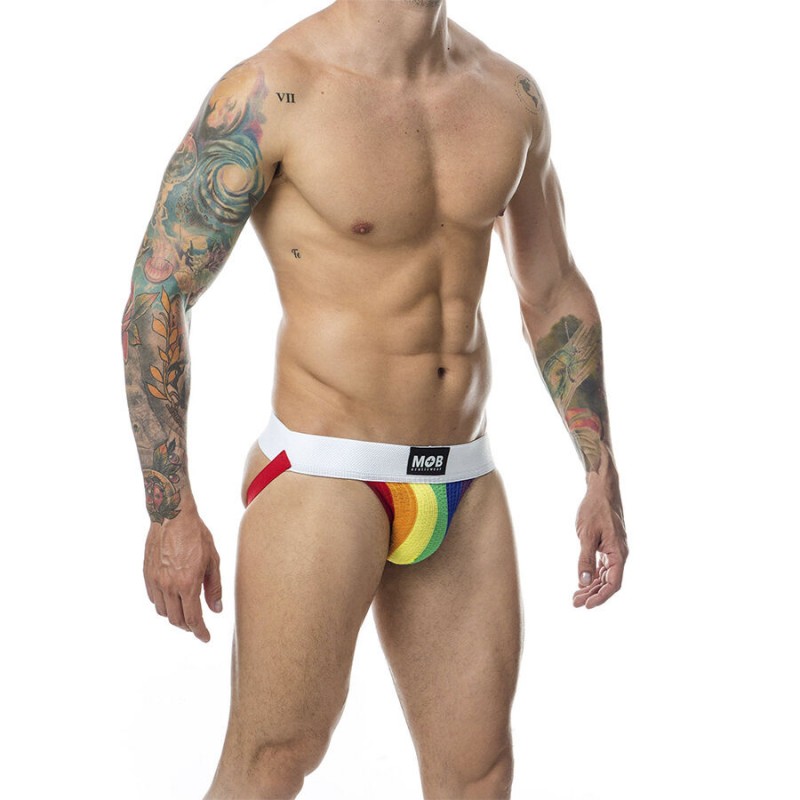 MOB JOCK CLASICO STRIPE RAINBOW TALLA L