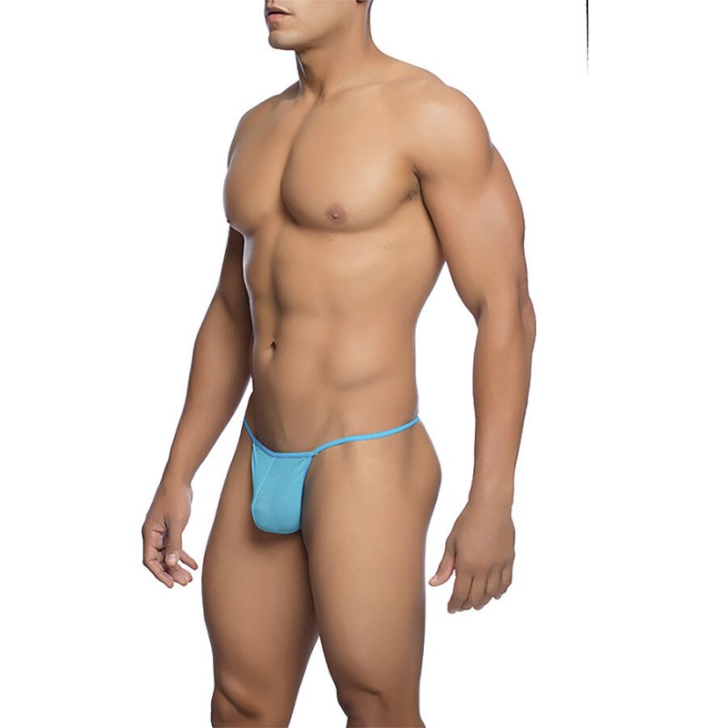 MOB TANGA TRANSPARENTE CON FORMA DE T AQUA TALLA S M