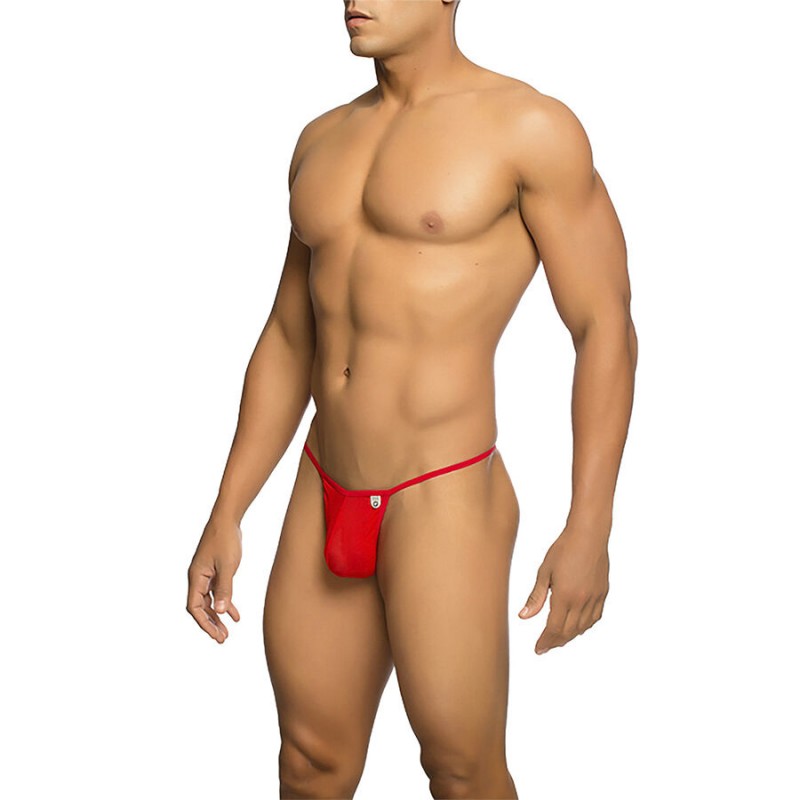 MOB TANGA TRANSPARENTE CON FORMA DE T ROJO TALLA L XL