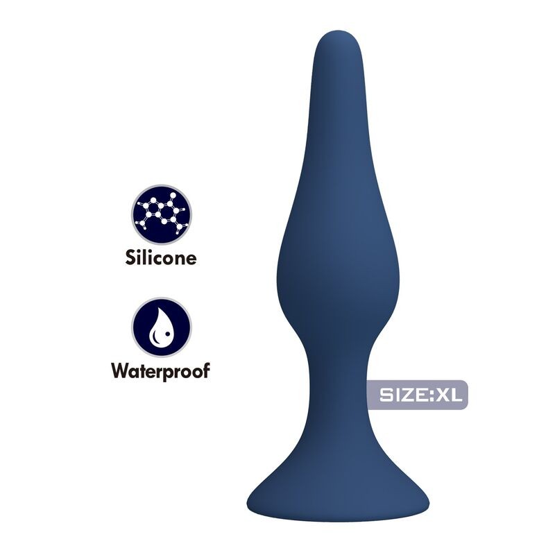 MR PLAY PLUG ANAL CoNICO SILICONA AZUL XL