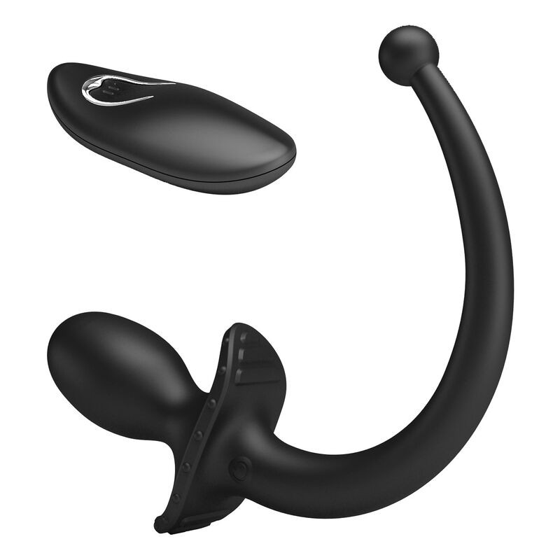MR PLAY VIBRADOR ANAL Y PERINEAL CON CONTROL REMOTO INALaMBRICO NEGRO