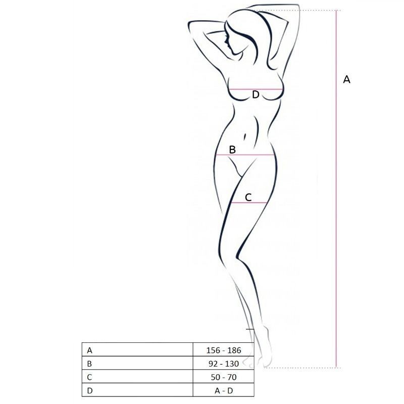PASSION WOMAN BS053 BODYSTOCKING ROJO TALLA uNICA