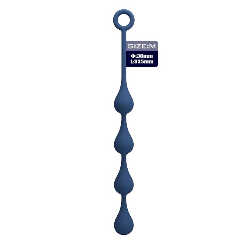 MR PLAY BOLAS ANALES SILICONA AZUL TALLA M 33 CM