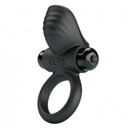 PRETTY LOVE ANILLO VIBRADOR PARA PENE ADRIEN 10 FUNCIONES NEGRO