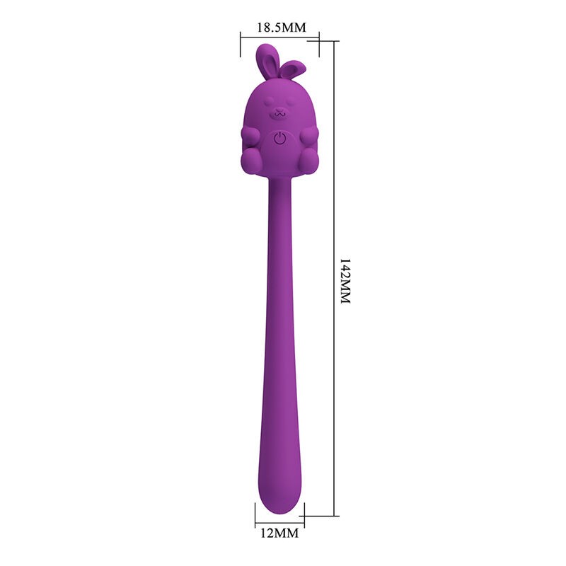 PRETTY LOVE VIBRADOR FLEXIBLE CUTE BUNNY FLIRTING STICK RECARGABLE USB MORADO