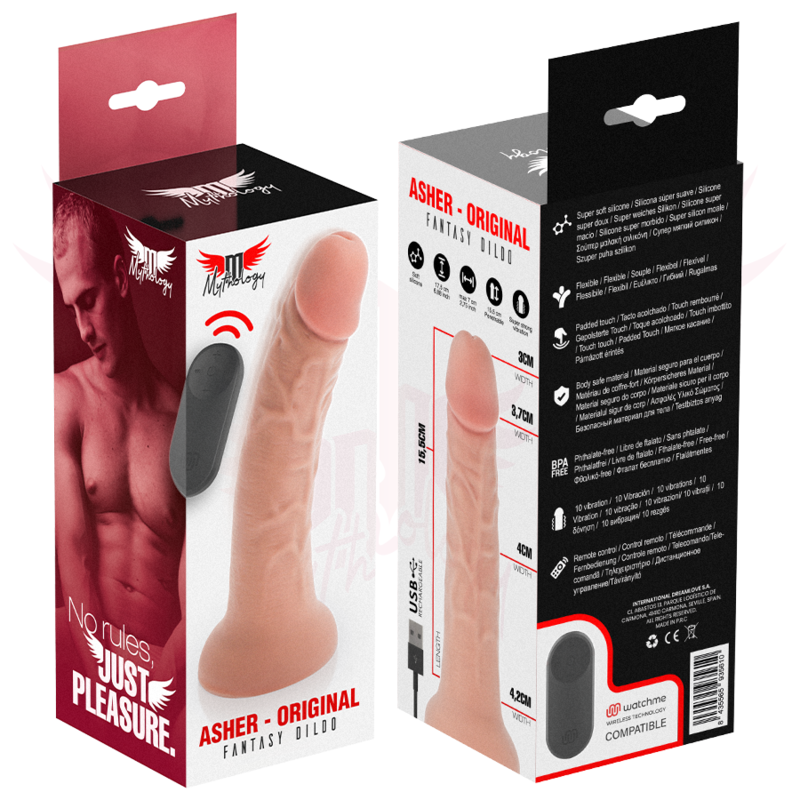 MYTHOLOGY ASHER ORIGINAL DILDO S VIBRADOR COMPATIBLE CON WATCHME WIRELESS TECHNOLOGY