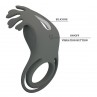 PRETTY LOVE ANILLO VIBRADOR RECARGABLE CON ESTIMULADOR