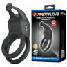 PRETTY LOVE GOODWIN ANILLO VIBRADOR DOBLE PARA PENE RECARGABLE NEGRO