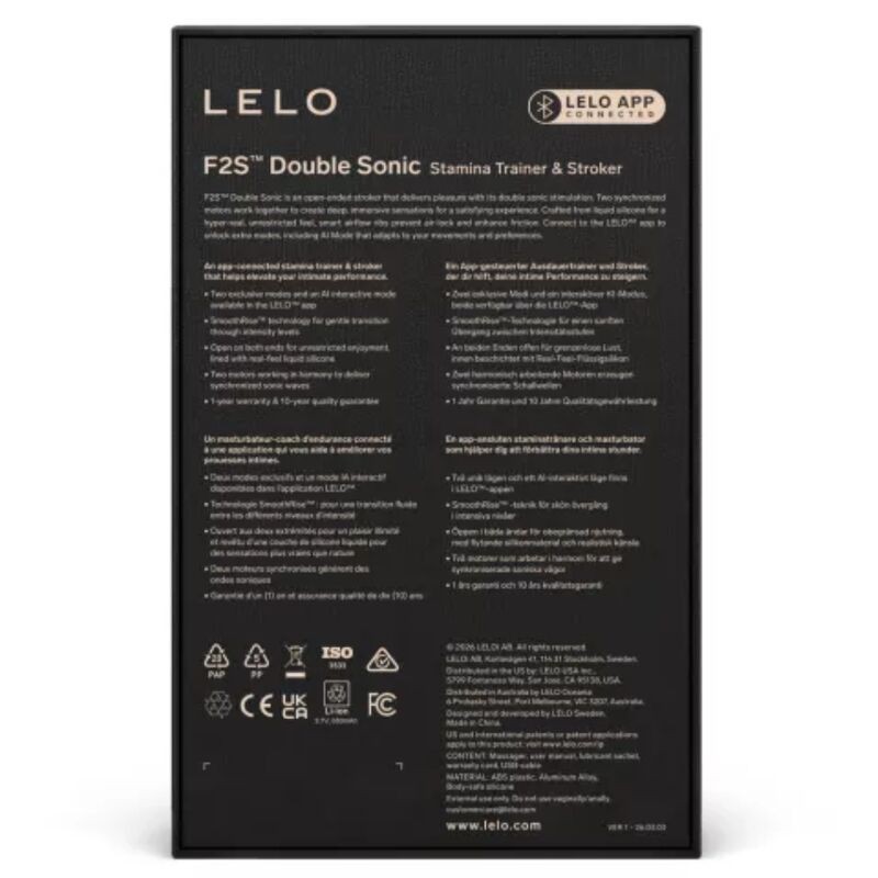 LELO F2S DOUBLE SONIC MASTURBADOR MASCULINO CON DOBLE ESTIMULACIoN SoNICA VERDE AZULADO