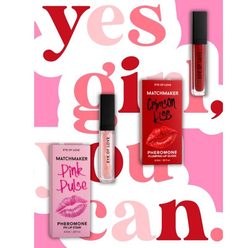 EYE OF LOVE MATCHMAKER CRIMSON KISS BRILLO LABIAL ROJO EFECTO VOLUMEN CON FEROMONAS 85 ML