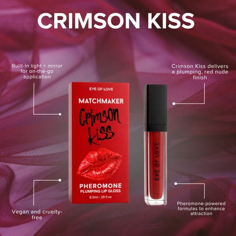 EYE OF LOVE MATCHMAKER CRIMSON KISS BRILLO LABIAL ROJO EFECTO VOLUMEN CON FEROMONAS 85 ML