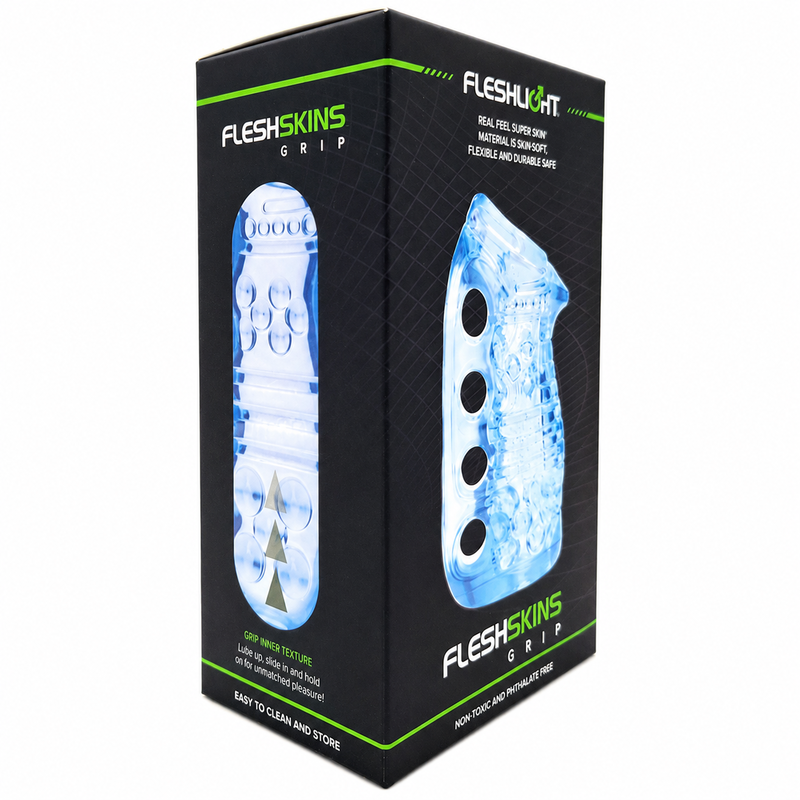 FLESHLIGHT FLESHSKINS GRIP BLUE ICE MASTURBADOR MANUAL AZUL
