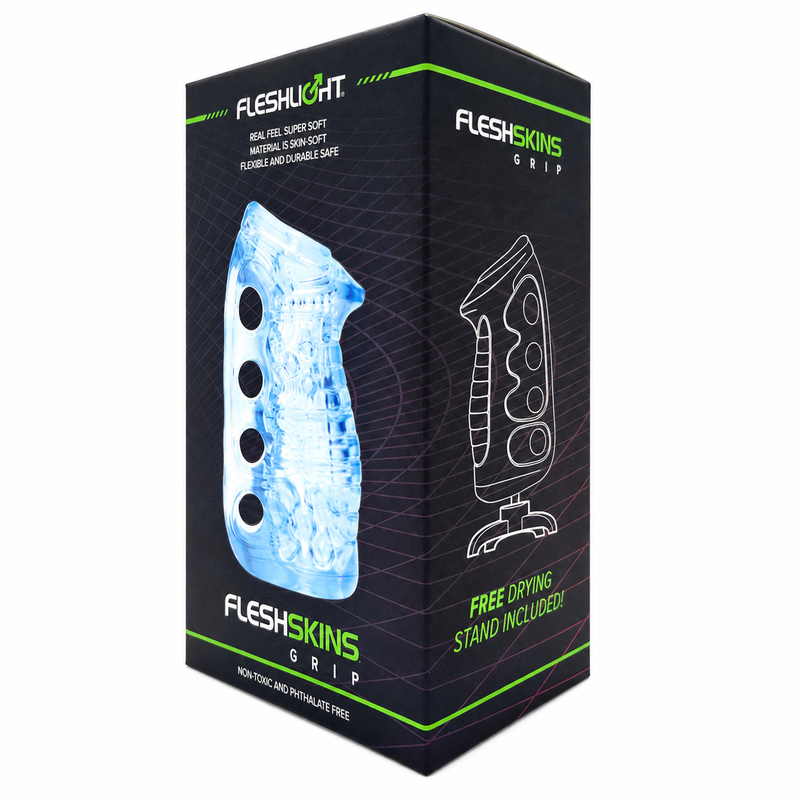 FLESHLIGHT FLESHSKINS GRIP BLUE ICE MASTURBADOR MANUAL AZUL