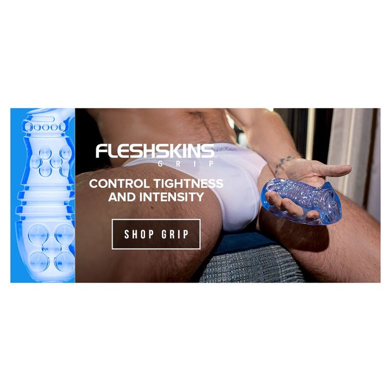 FLESHLIGHT FLESHSKINS GRIP BLUE ICE MASTURBADOR MANUAL AZUL
