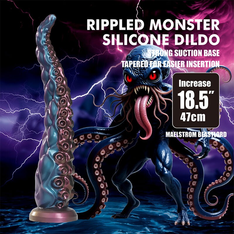 POWER MONSTERS ABYSSAL TENTACLE DILDO TRICOLOR 46 CM Ø 7 CM