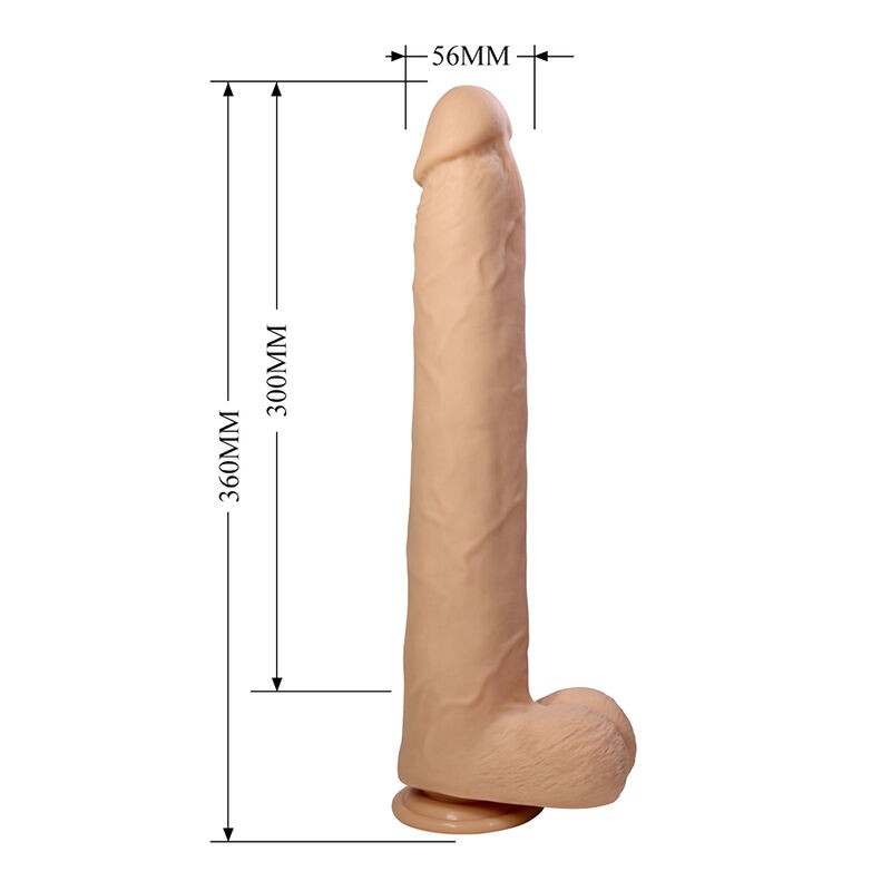 PRETTY LOVE DANY DILDO REALiSTICO FLEXIBLE CON VENTOSA 36 CM Ø 56 CM