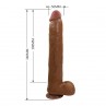PRETTY LOVE DANY DILDO REALiSTICO FLEXIBLE CON VENTOSA 36 CM Ø 56 CM MARRoN