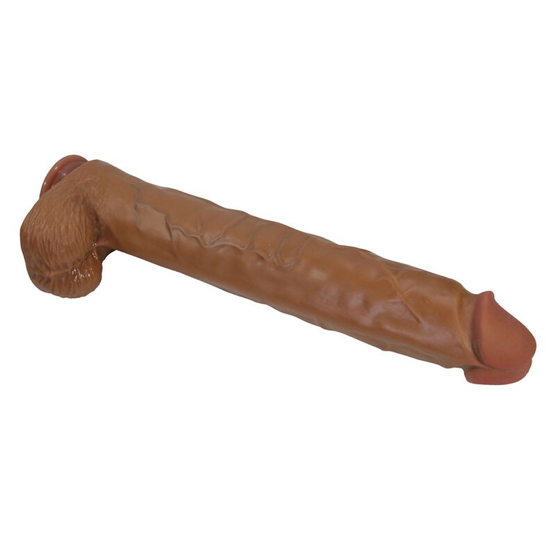 PRETTY LOVE PAT DILDO REALiSTICO FLEXIBLE CON VENTOSA 40 CM Ø 6 CM MARRoN