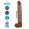PRETTY LOVE PAT DILDO REALiSTICO FLEXIBLE CON VENTOSA 40 CM Ø 6 CM MARRoN
