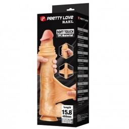 PRETTY LOVE RAEL DILDO REALiSTICO FLEXIBLE CON VENTOSA 40 CM Ø 6 CM MARRoN
