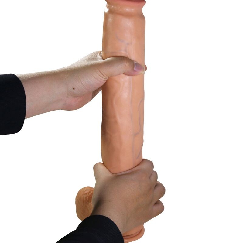 PRETTY LOVE RAEL DILDO REALiSTICO FLEXIBLE CON VENTOSA 40 CM Ø 6 CM MARRoN