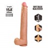 PRETTY LOVE RAEL DILDO REALiSTICO FLEXIBLE CON VENTOSA 40 CM Ø 6 CM MARRoN