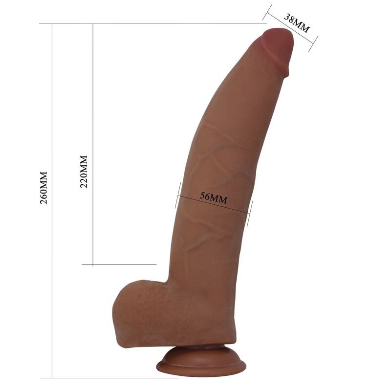 PRETTY LOVE ULRIC DILDO REALiSTICO FLEXIBLE 26 CM Ø 55 CM TPE MARRoN