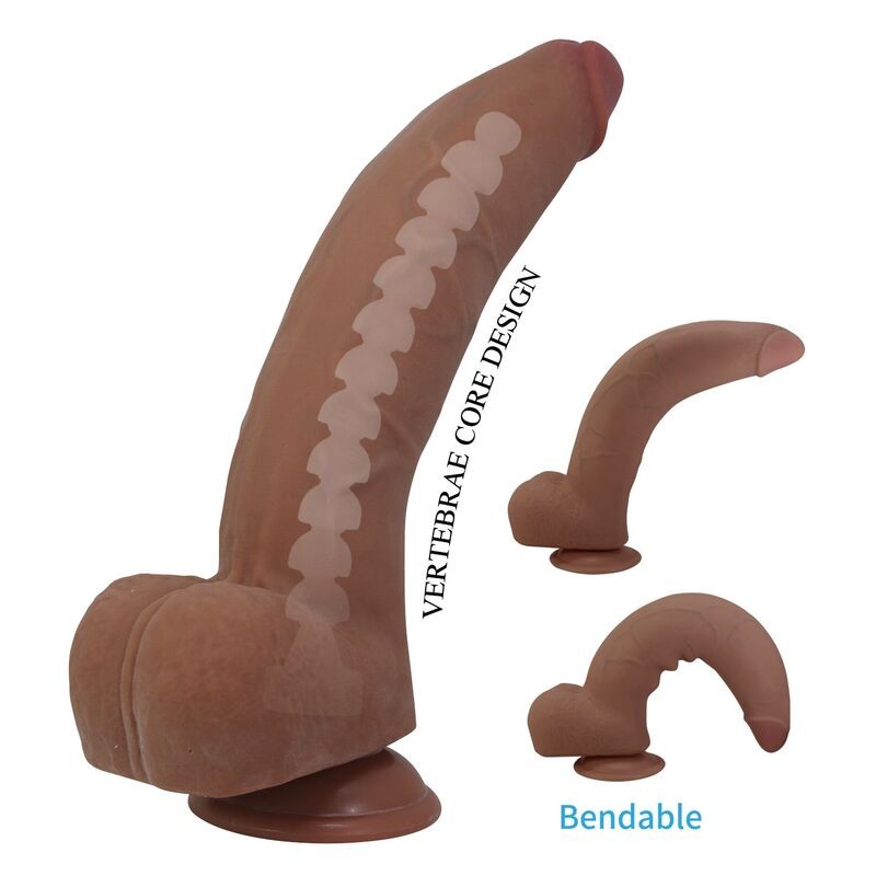 PRETTY LOVE ULRIC DILDO REALiSTICO FLEXIBLE 26 CM Ø 55 CM TPE MARRoN
