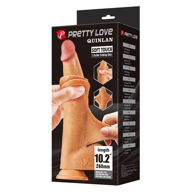 PRETTY LOVE QUINLAN DILDO REALiSTICO 26 CM Ø 55 CM COLOR NATURAL