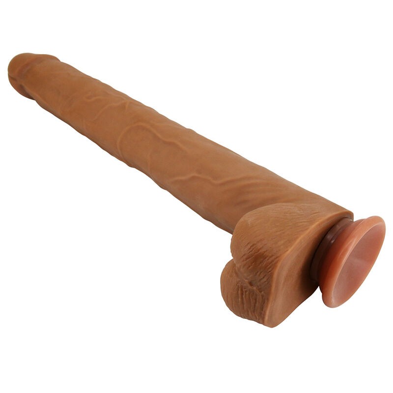 PRETTY LOVE VIGGO DILDO REALISTA TACTO SUAVE CON PIEL DESLIZANTE 365 CM MARRoN