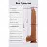 PRETTY LOVE VIGGO DILDO REALISTA TACTO SUAVE CON PIEL DESLIZANTE 365 CM MARRoN