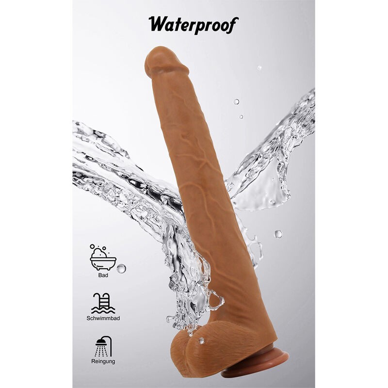 PRETTY LOVE VIGGO DILDO REALISTA TACTO SUAVE CON PIEL DESLIZANTE 365 CM MARRoN