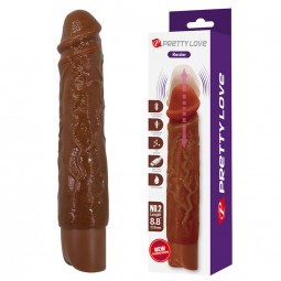 PRETTY LOVE KESSLER DILDO VIBRADOR REALISTA 10 MODOS DE VIBRACIoN Y 10 DE EMPUJE 22 CM MARRoN