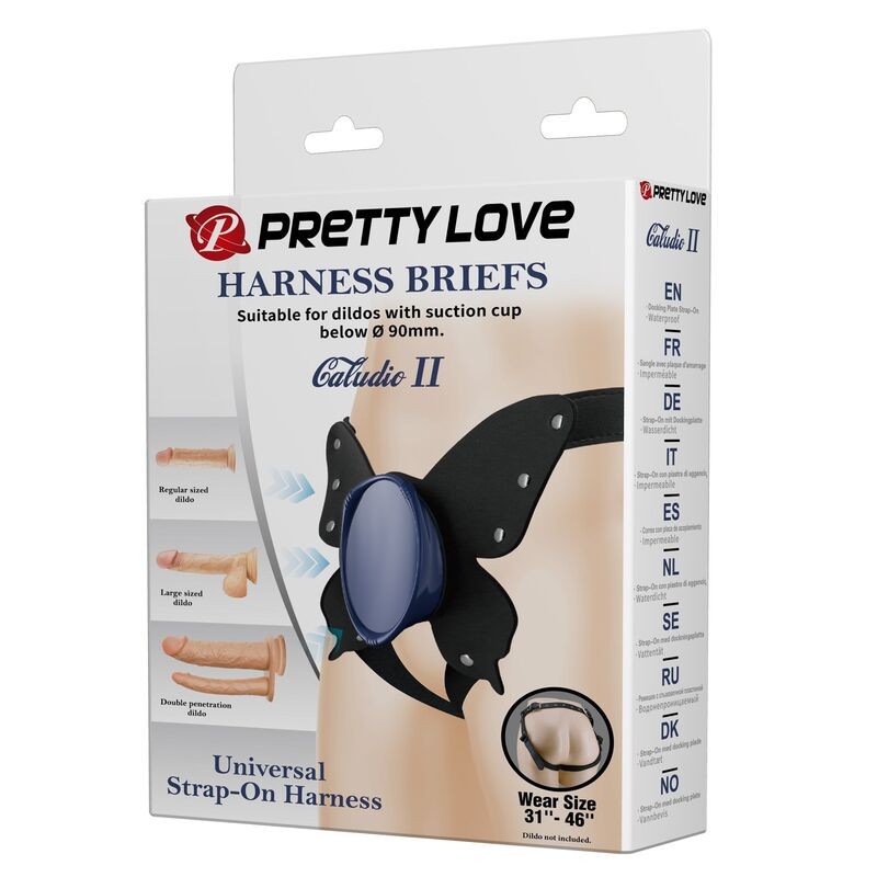 PRETTY LOVE ARNeS UNIVERSAL TIPO BRAGA PARA STRAP ON NEGRO Y AZUL