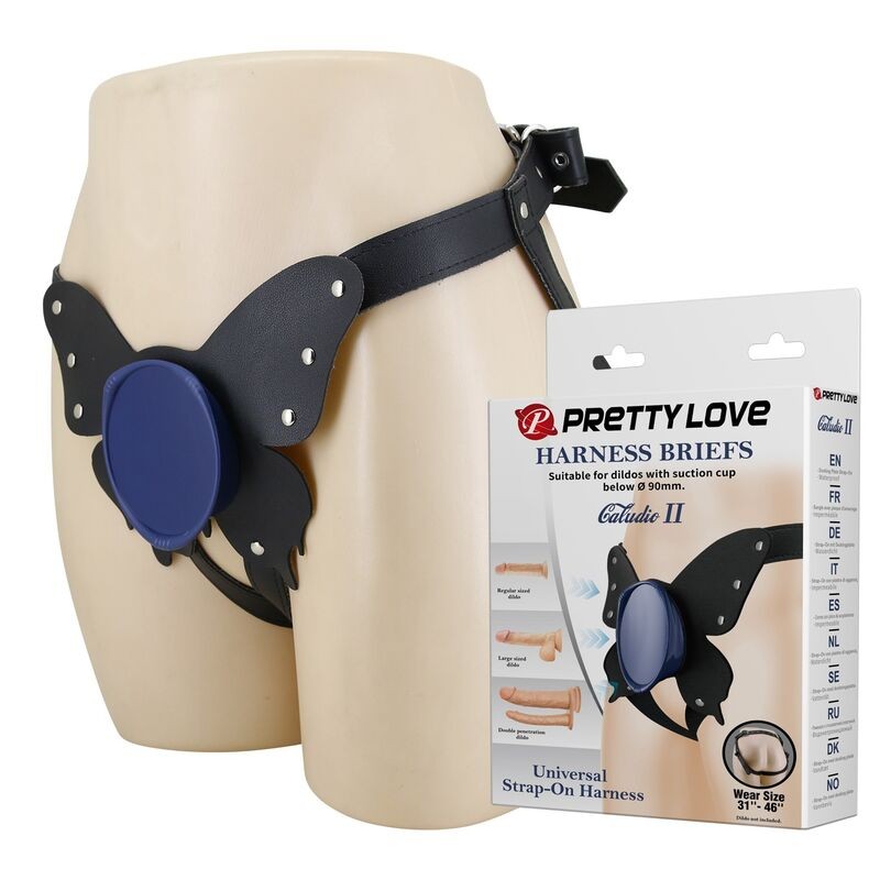 PRETTY LOVE ARNeS UNIVERSAL TIPO BRAGA PARA STRAP ON NEGRO Y AZUL