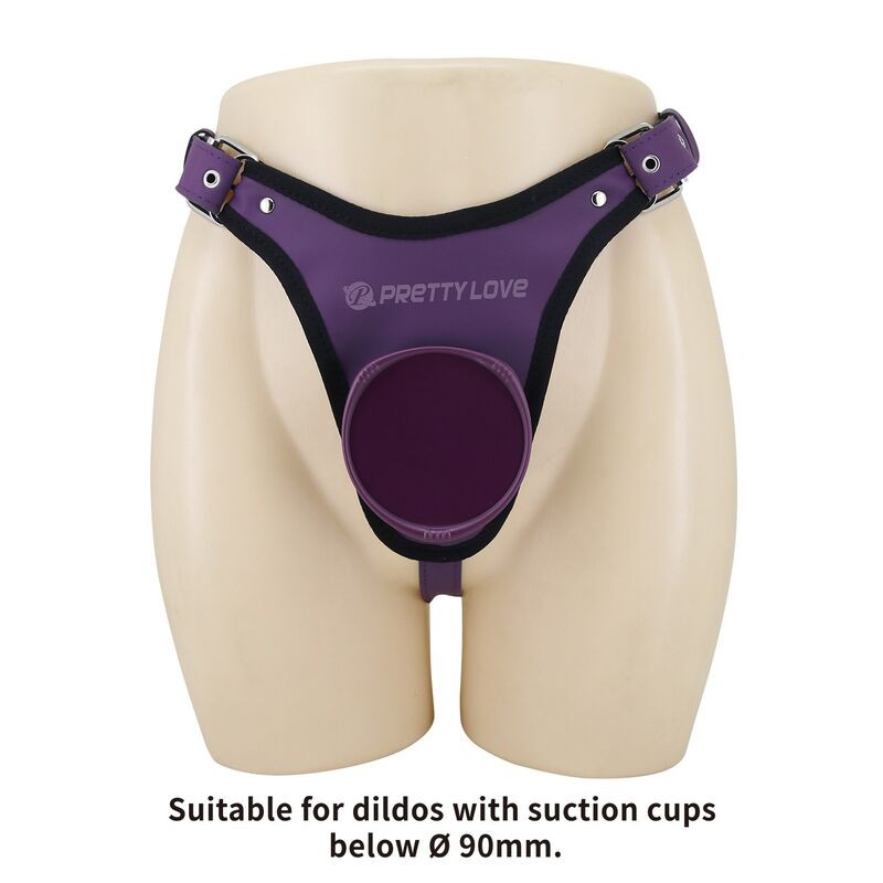 PRETTY LOVE ARNeS UNIVERSAL TIPO BRAGA PARA STRAP ON MORADO Y NEGRO