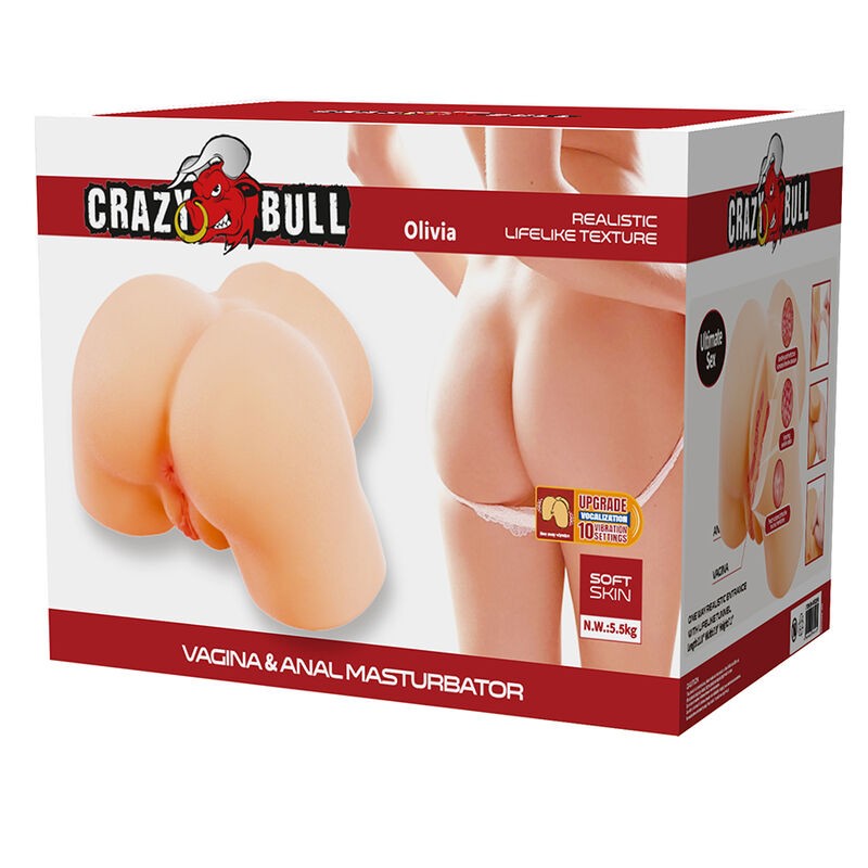 CRAZY BULL OLIVIA MASTURBADOR VAGINAL Y ANAL DOBLE CON VIBRACIoN