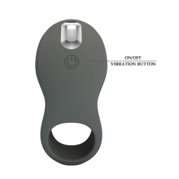 PRETTY LOVE ANILLO VIBRADOR RECARGABLE CON DOBLE ESTIMULADOR