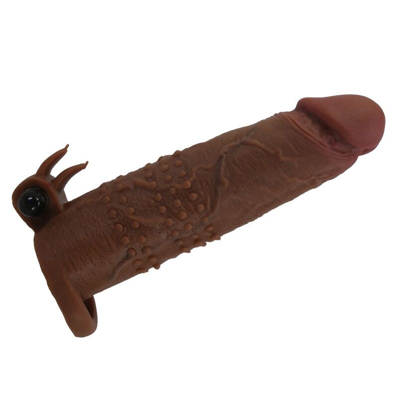 PRETTY LOVE QUILLON FUNDA PARA PENE VIBRADORA 20 CM Ø 4 CM COLOR MARRoN