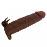 PRETTY LOVE QUILLON FUNDA PARA PENE VIBRADORA 20 CM Ø 4 CM COLOR MARRoN