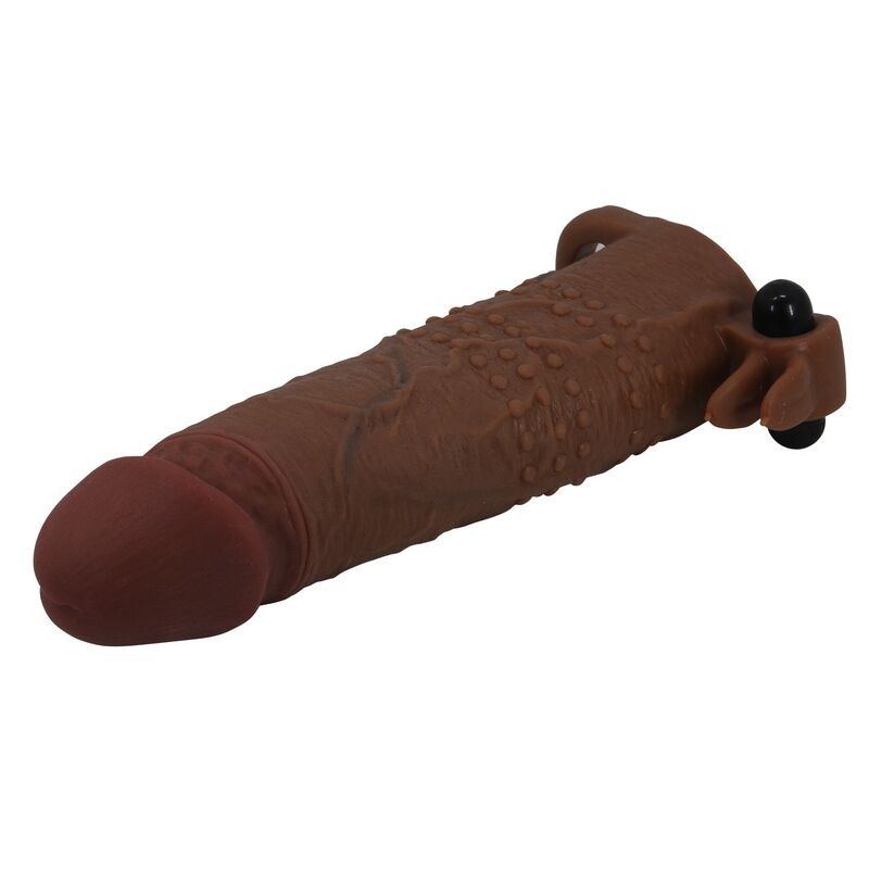 PRETTY LOVE QUILLON FUNDA PARA PENE VIBRADORA 20 CM Ø 4 CM COLOR MARRoN