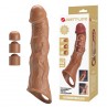 PRETTY LOVE FUNDA EXTENSORA PARA PENE AJUSTABLE 28 CM Ø 45 CM COLOR MARRoN