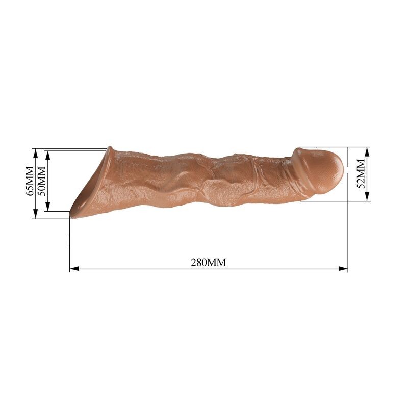 PRETTY LOVE FUNDA EXTENSORA PARA PENE AJUSTABLE 28 CM Ø 45 CM COLOR MARRoN