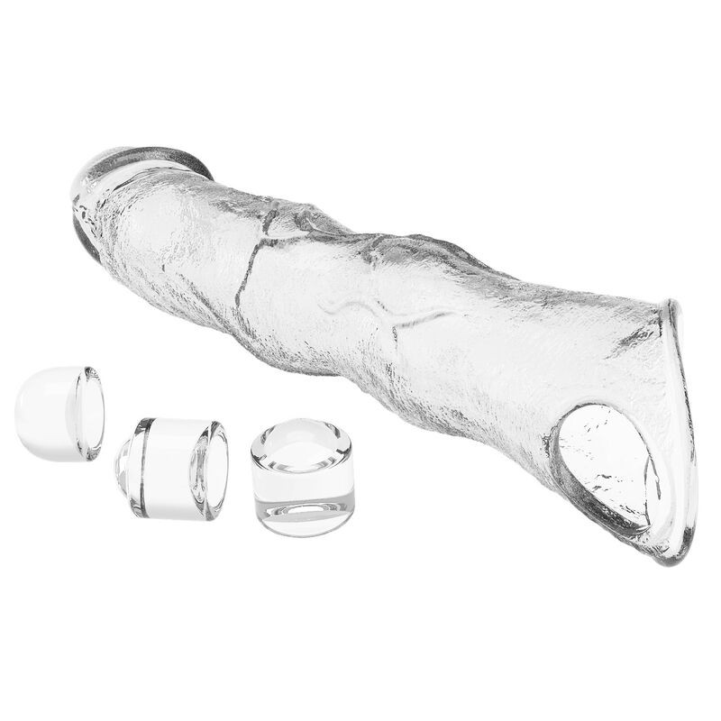 PRETTY LOVE FUNDA EXTENSORA PARA PENE AJUSTABLE 28 CM Ø 45 CM COLOR TRANSPARENTE