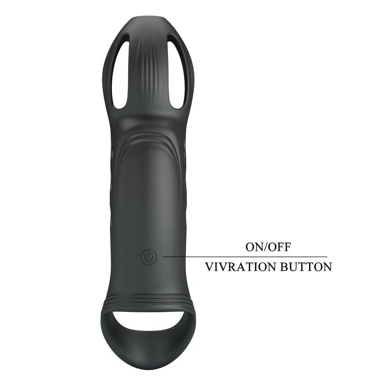 PRETTY LOVE CRAIG ANILLO PARA PENE VIBRADOR RECARGABLE NEGRO