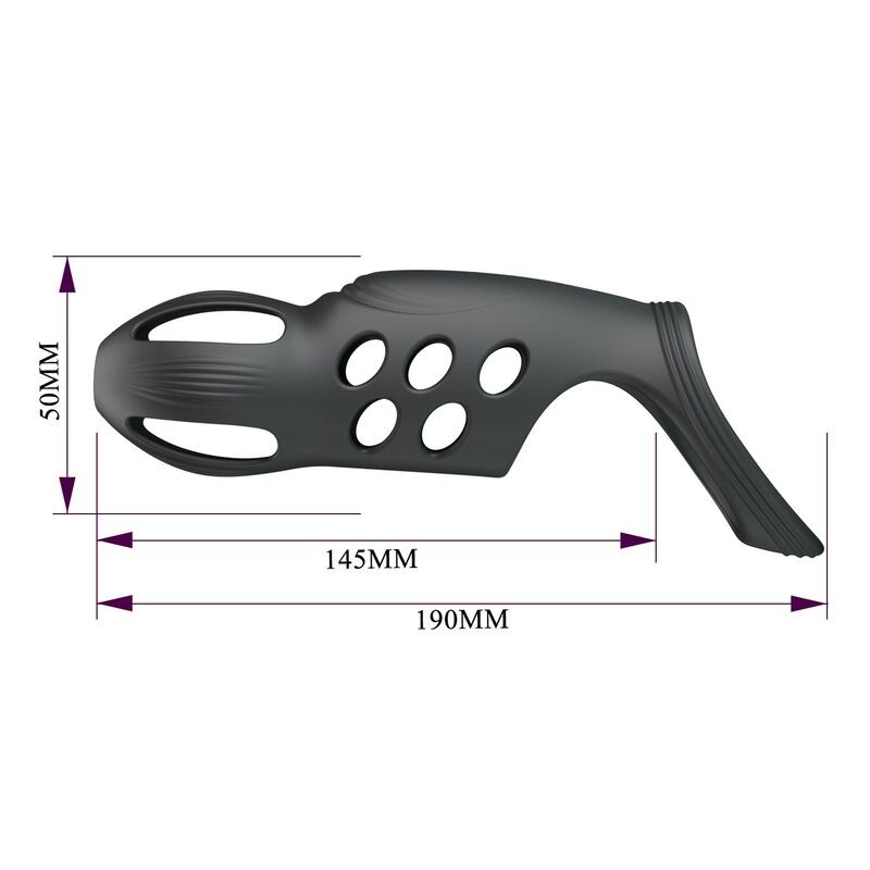 PRETTY LOVE CRAIG ANILLO PARA PENE VIBRADOR RECARGABLE NEGRO