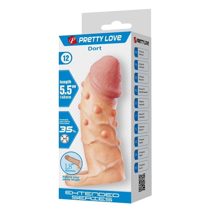 PRETTY LOVE DORT FUNDA PARA PENE EXTENSORA 14 CM Ø 4 CM COLOR NATURAL